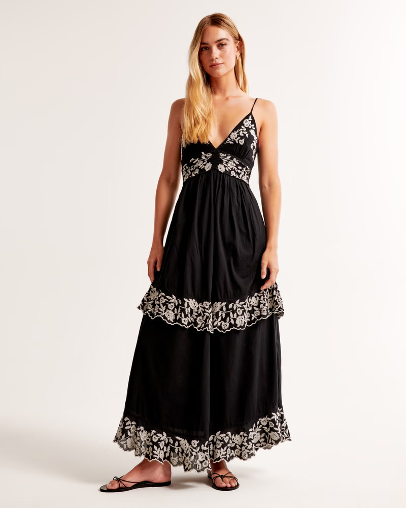 Tiered Ruffle Maxi Dress | Abercrombie & Fitch (US)