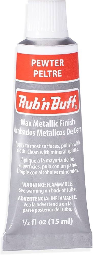 AMACO Rub n Buff Wax Metallic Finish - Rub n Buff Pewter 15ml Tube - Versatile Gilding Wax for Fi... | Amazon (US)