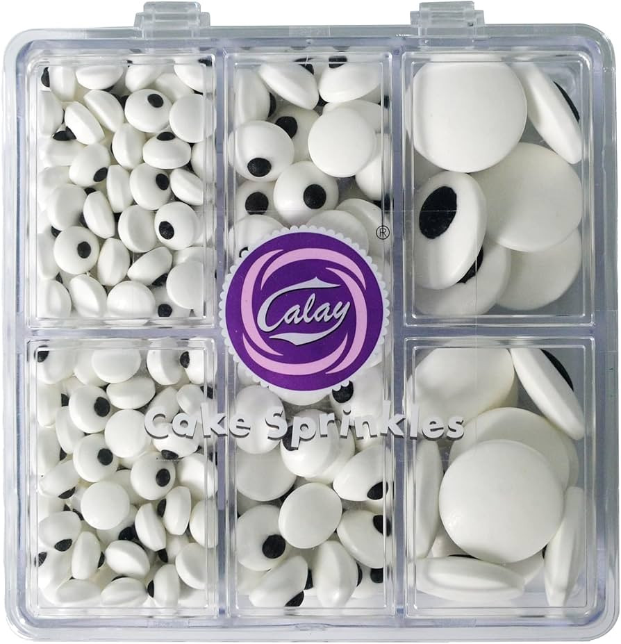 7mm 1cm 2cm Candy Eyes for Decorating Edible Googly Eyes Eyeballs Mix Size Halloween Christmas Sp... | Amazon (US)