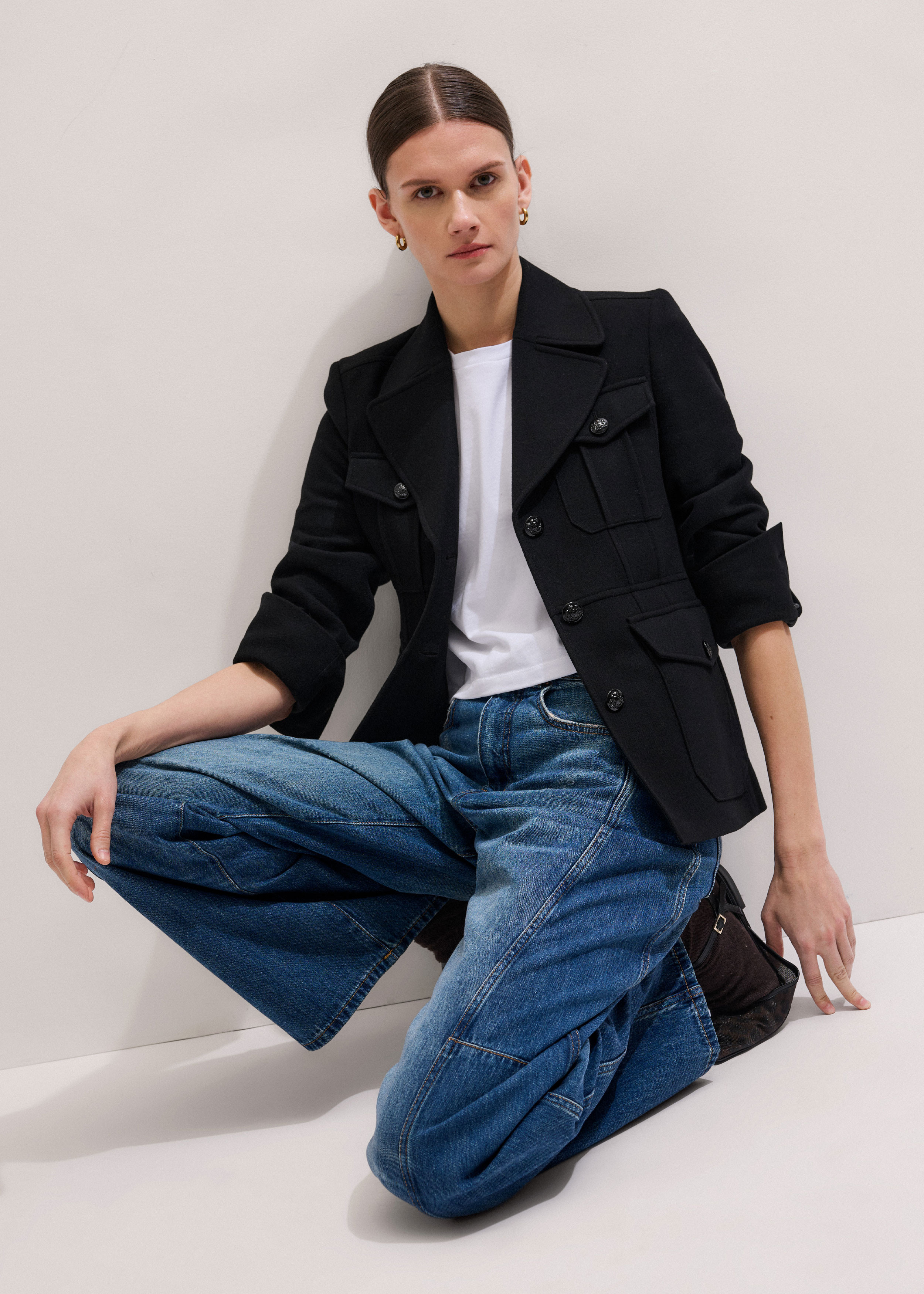 Fitted Military Jacket Italian Wool | ME+EM US