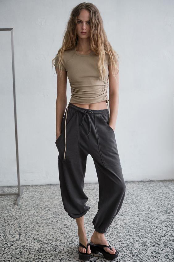 ADJUSTABLE RUCHED T-SHIRT | Zara US