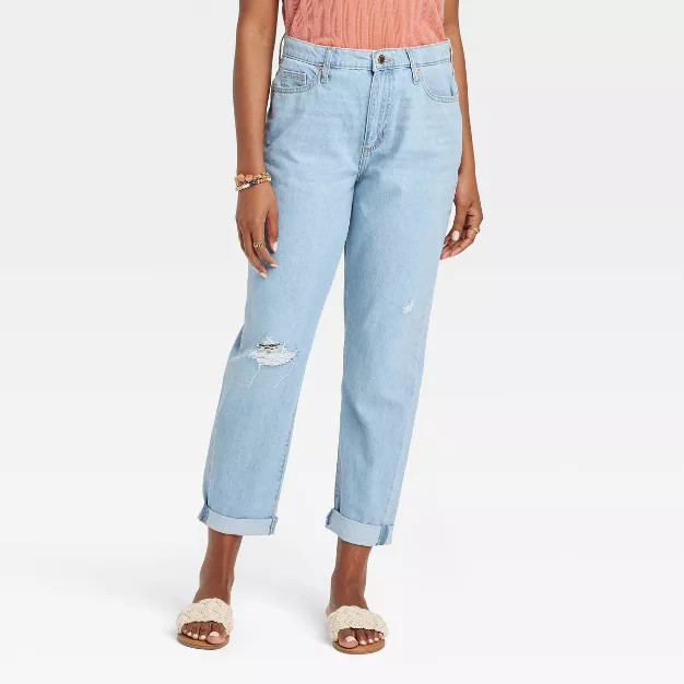 Women's Mid-Rise Boyfriend Jeans - Universal Thread™ Light Wash | Target