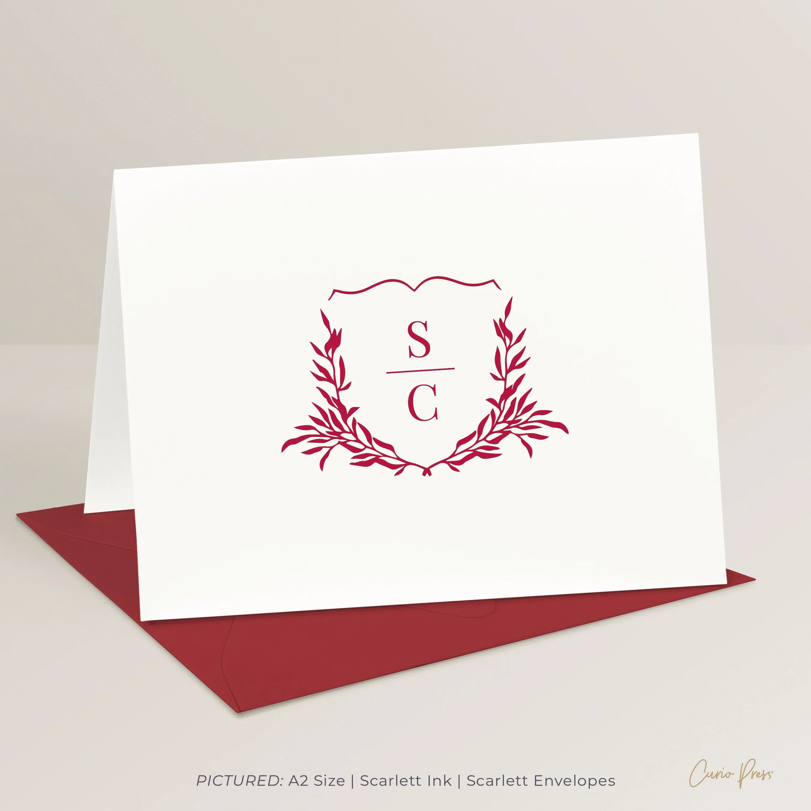 Crest Monogram: Folded Card Set | Curio Press
