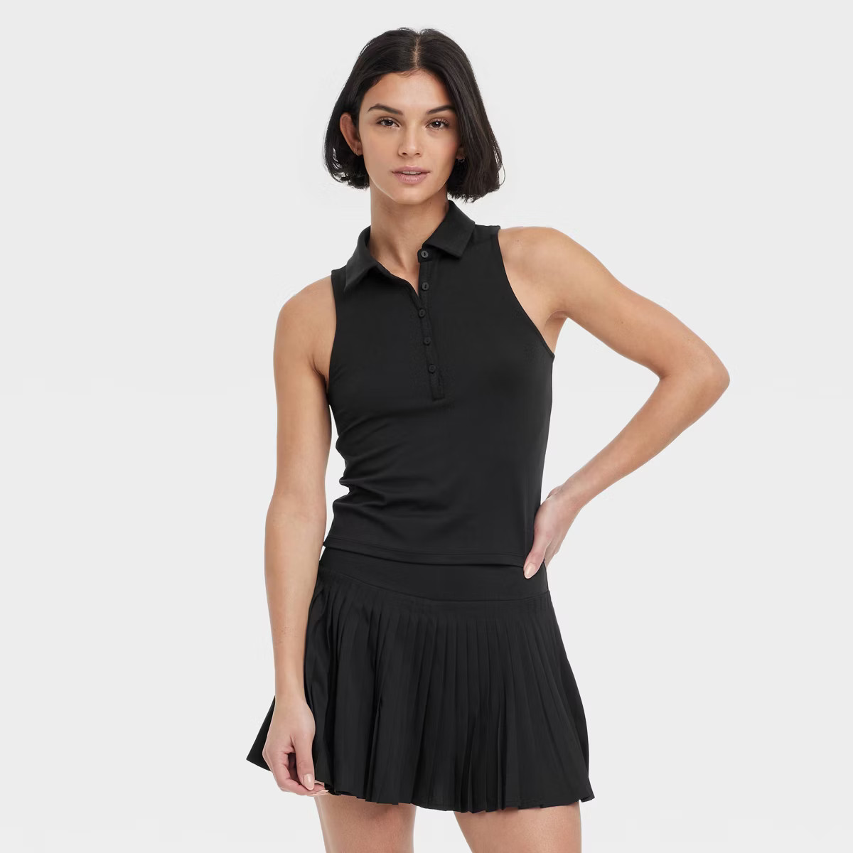 Women's Polo Tank Top - All In Motion™ Dark Green L | Target