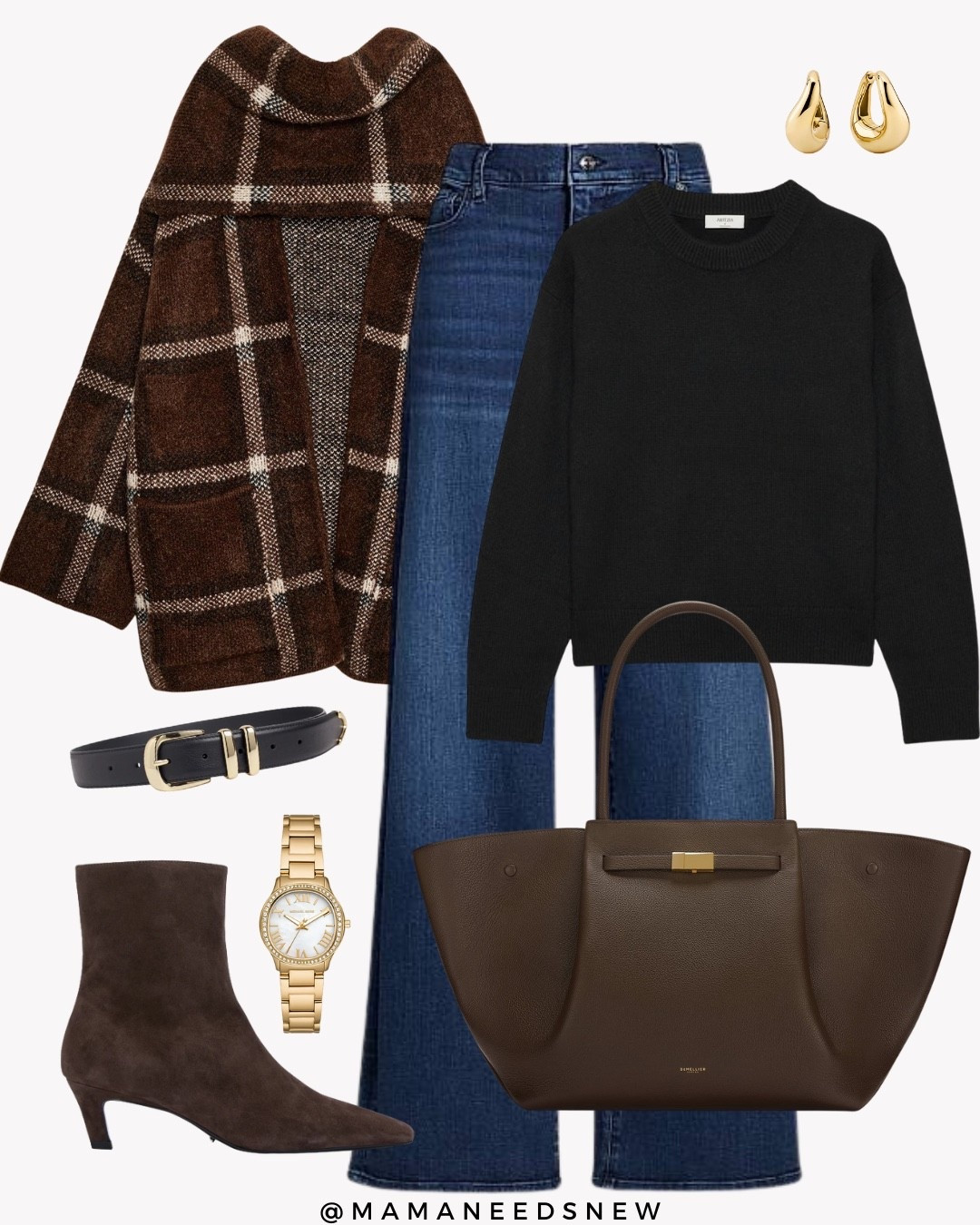 A fall outfit with a plaid scarf coat, jeans, sweater, tote bag, ankle boots, would wear for Thanksgiving 

#LTKStyleTip #LTKSaleAlert #LTKHoliday