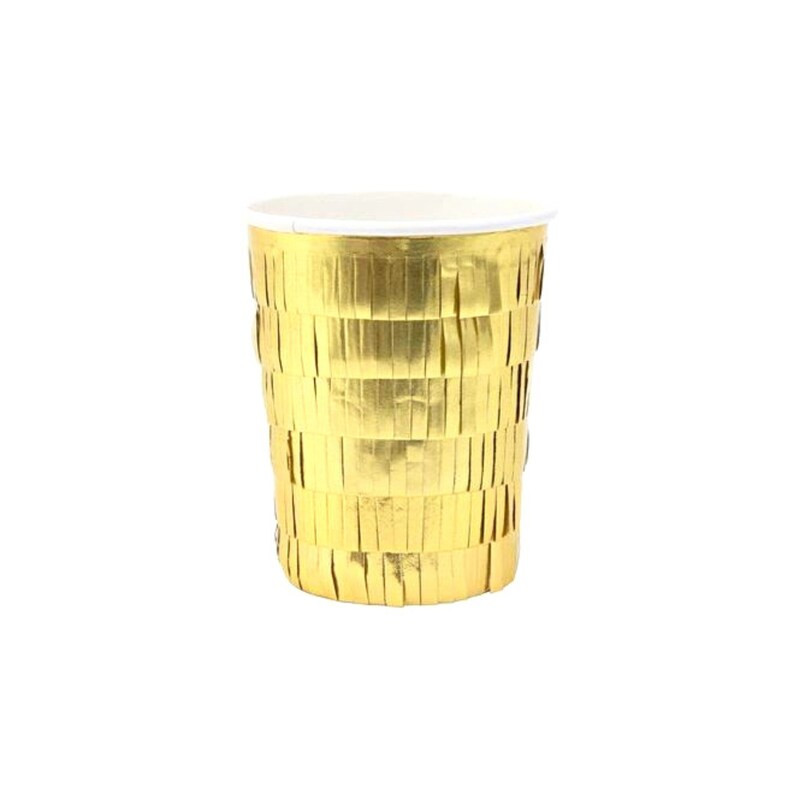 8 Gold Fringe Party Cups Birthday Party Cups Disposable - Etsy | Etsy (US)