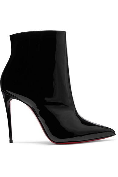 Christian Louboutin - So Kate Booty 100 Patent-leather Ankle Boots - Black | NET-A-PORTER (US)