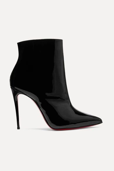 Christian Louboutin - So Kate Booty 100 Patent-leather Ankle Boots - Black | NET-A-PORTER (US)