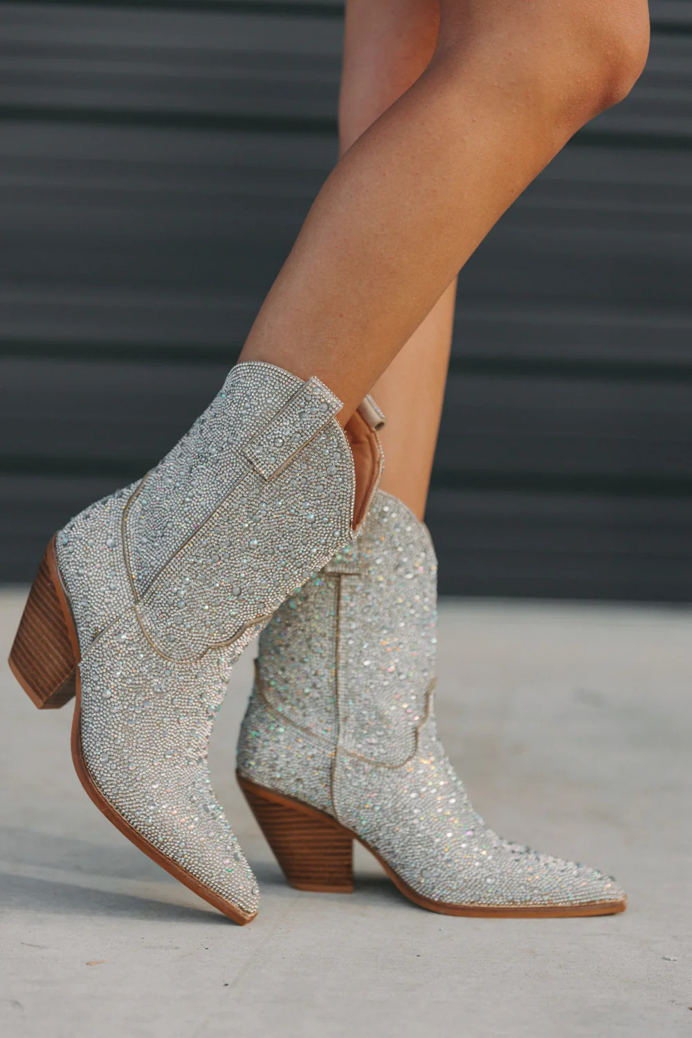 BuddyLove X AirRider | Tykova Studded Boots | Silver | BuddyLove