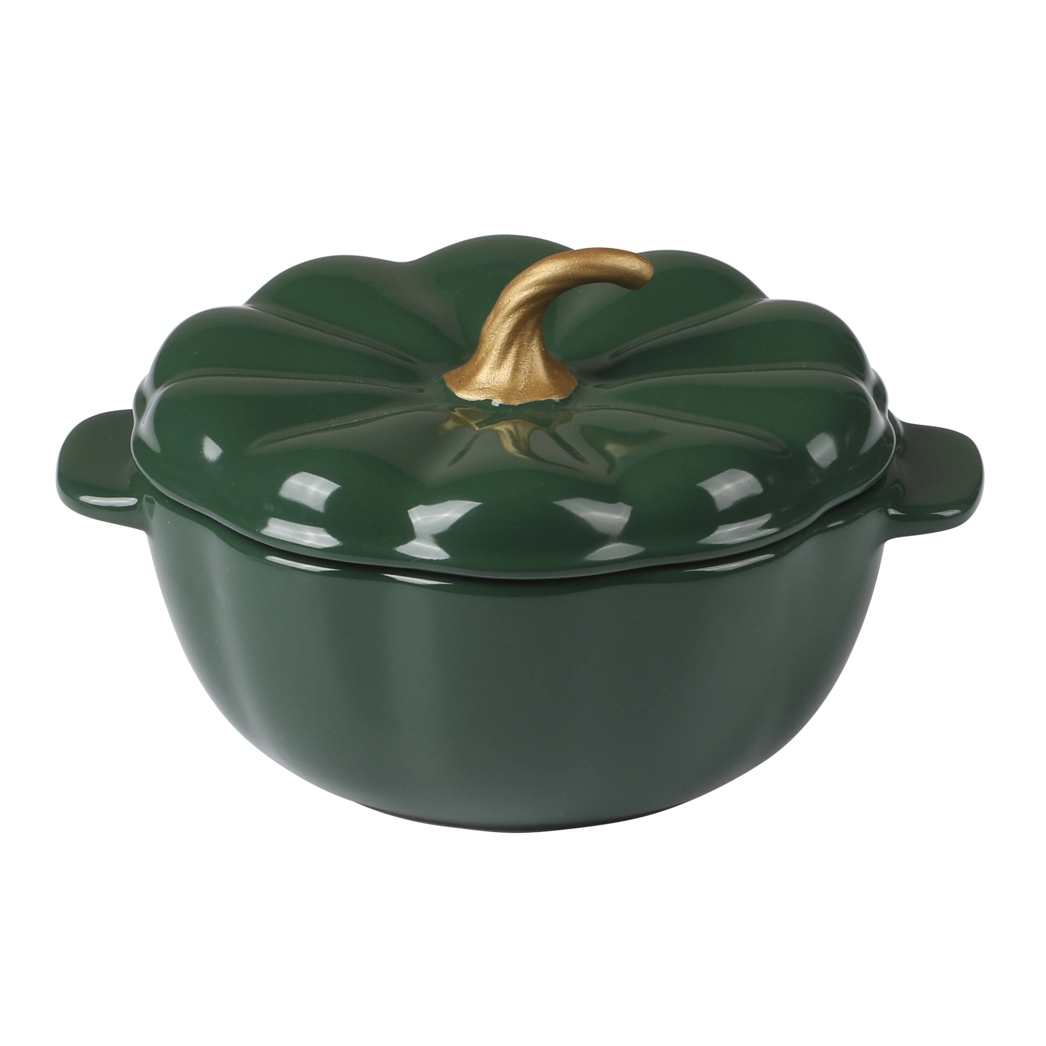 The Pioneer Woman Stoneware 2 Cup Pumpkin Cocotte with Lid, Green | Walmart (US)