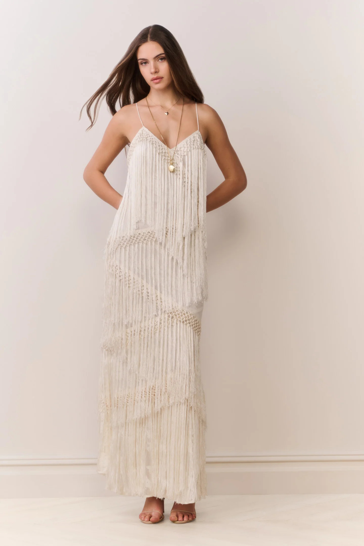 Delphi Fringe Lace Gown | LoveShackFancy