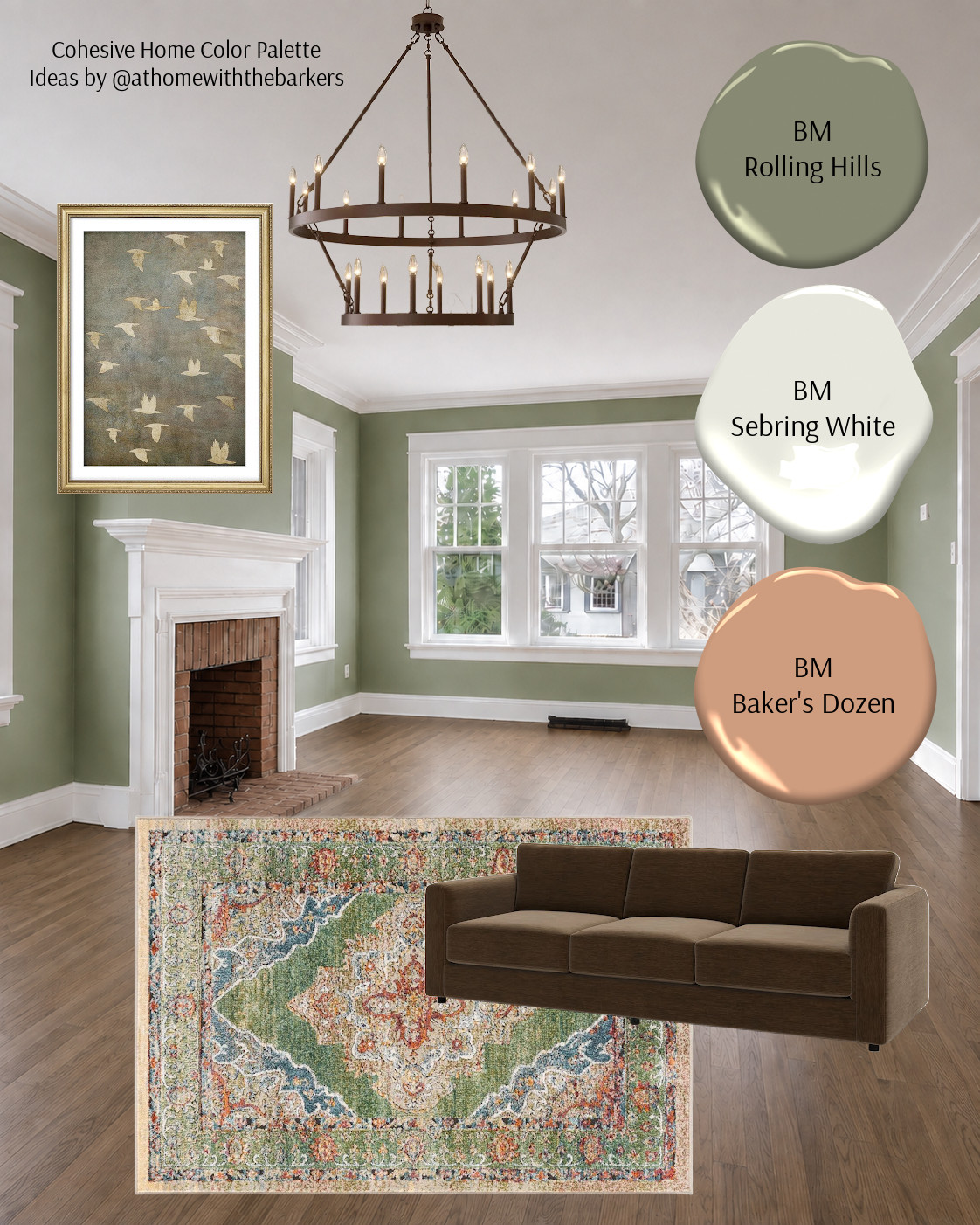 Colorful living room design anchored with a dark brown sofa, DIY home decorating 

 #LTKHome #LTKSaleAlert