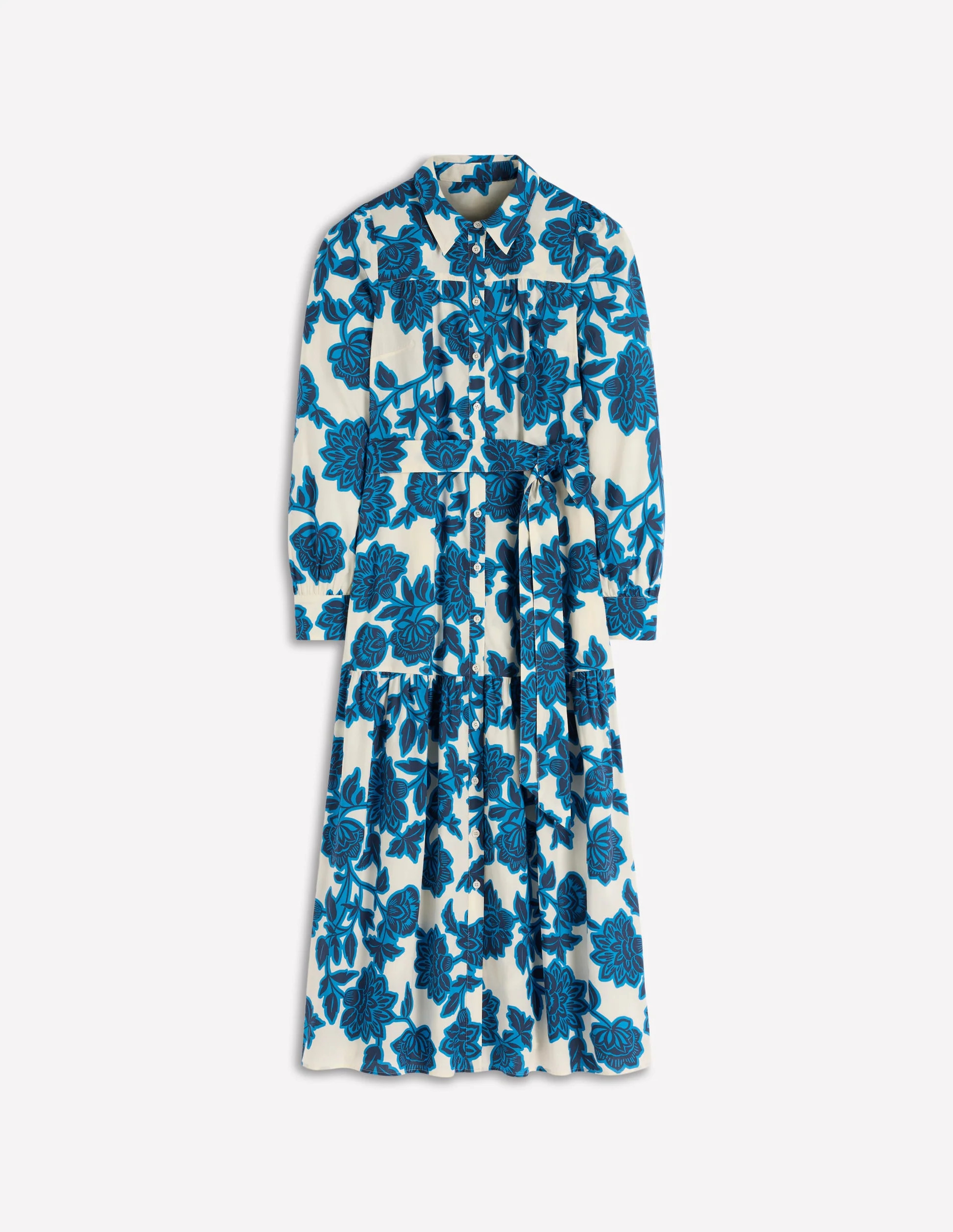 Ellie Cotton Maxi Shirt Dress-Broderie Denim | Boden (US)