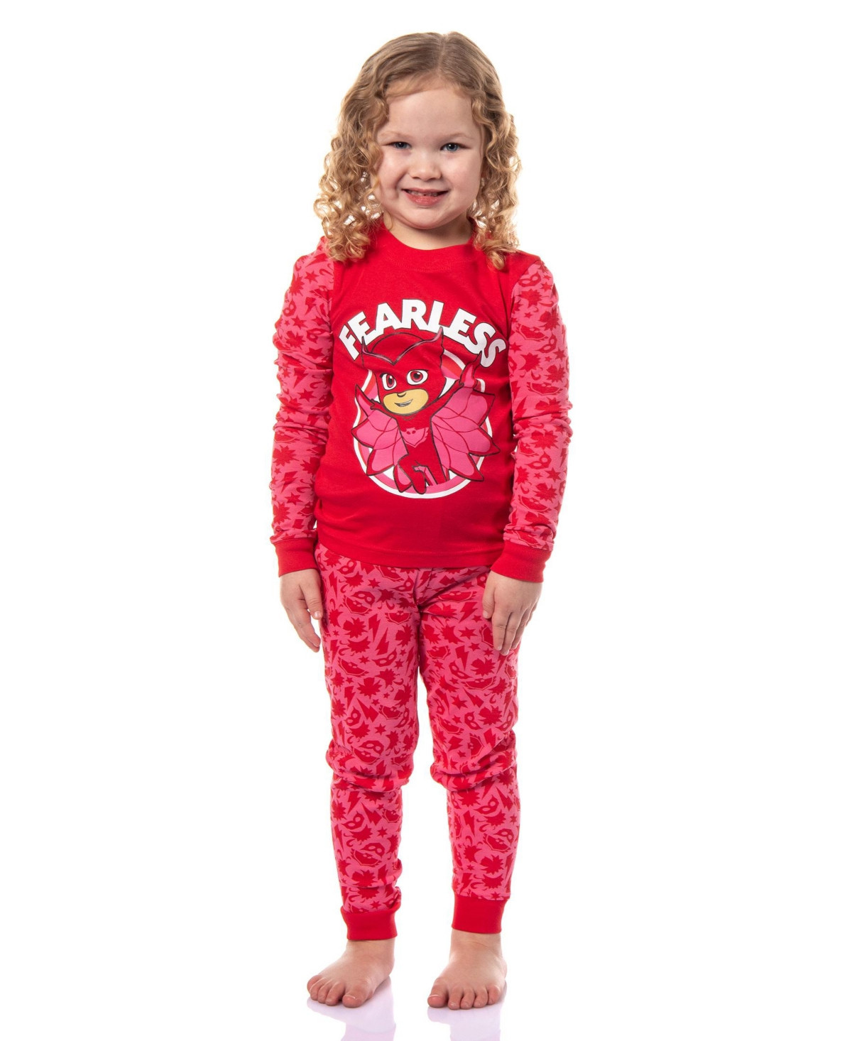 Pj Masks Toddler Girls Owlette Fearless 2 Piece Long Sleeve Tight Fit Pajama Set | Macy's