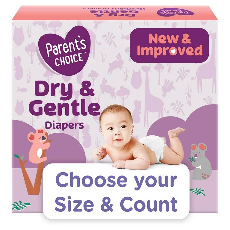 Parent's Choice Dry & Gentle Diapers (Choose Your Size & Count) | Walmart (US)