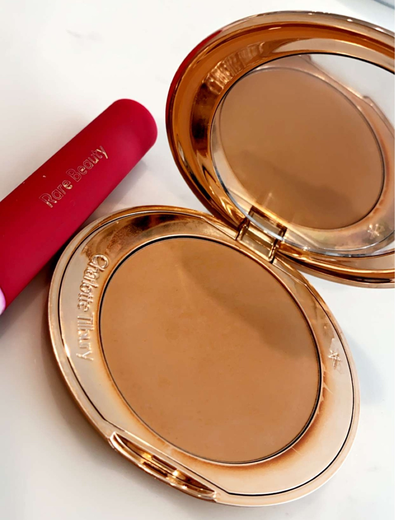 Rare beauty 
Charlotte tilbury 
Fenty

#LTKbeauty #LTKfindsunder50 #LTKtravel