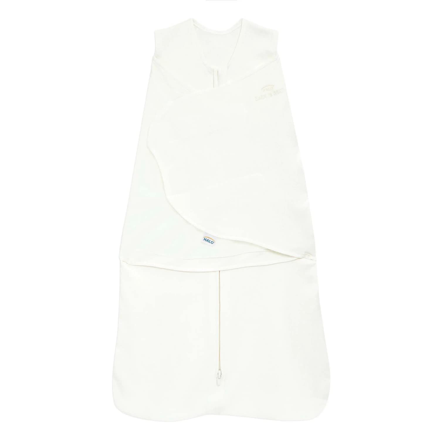 HALO 100% Cotton Sleepsack Swaddle, 3-Way Adjustable Wearable Blanket, TOG 1.5, Cream, Small, 3-6... | Amazon (US)