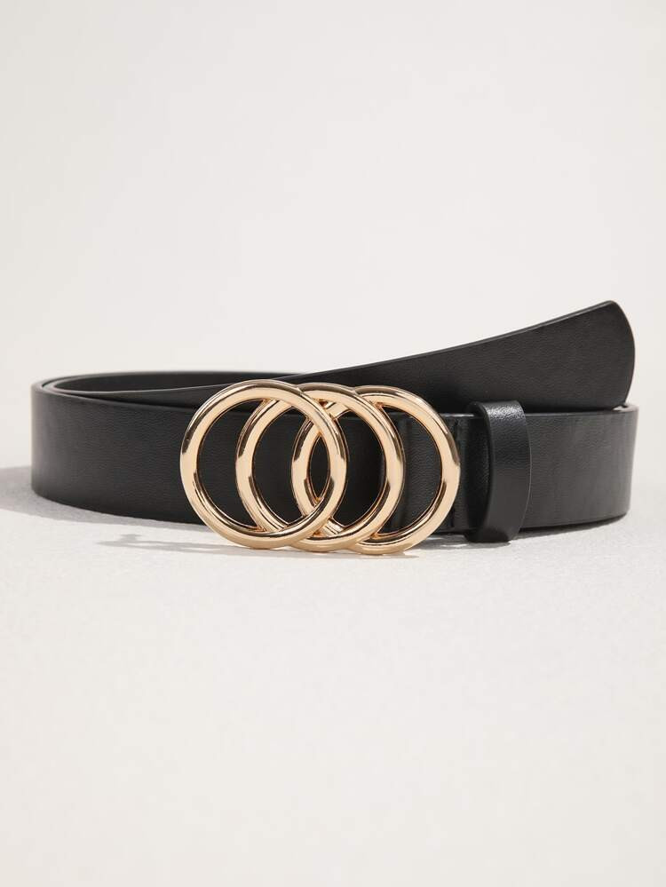 EMERY ROSE Round Buckle Belt | SHEIN