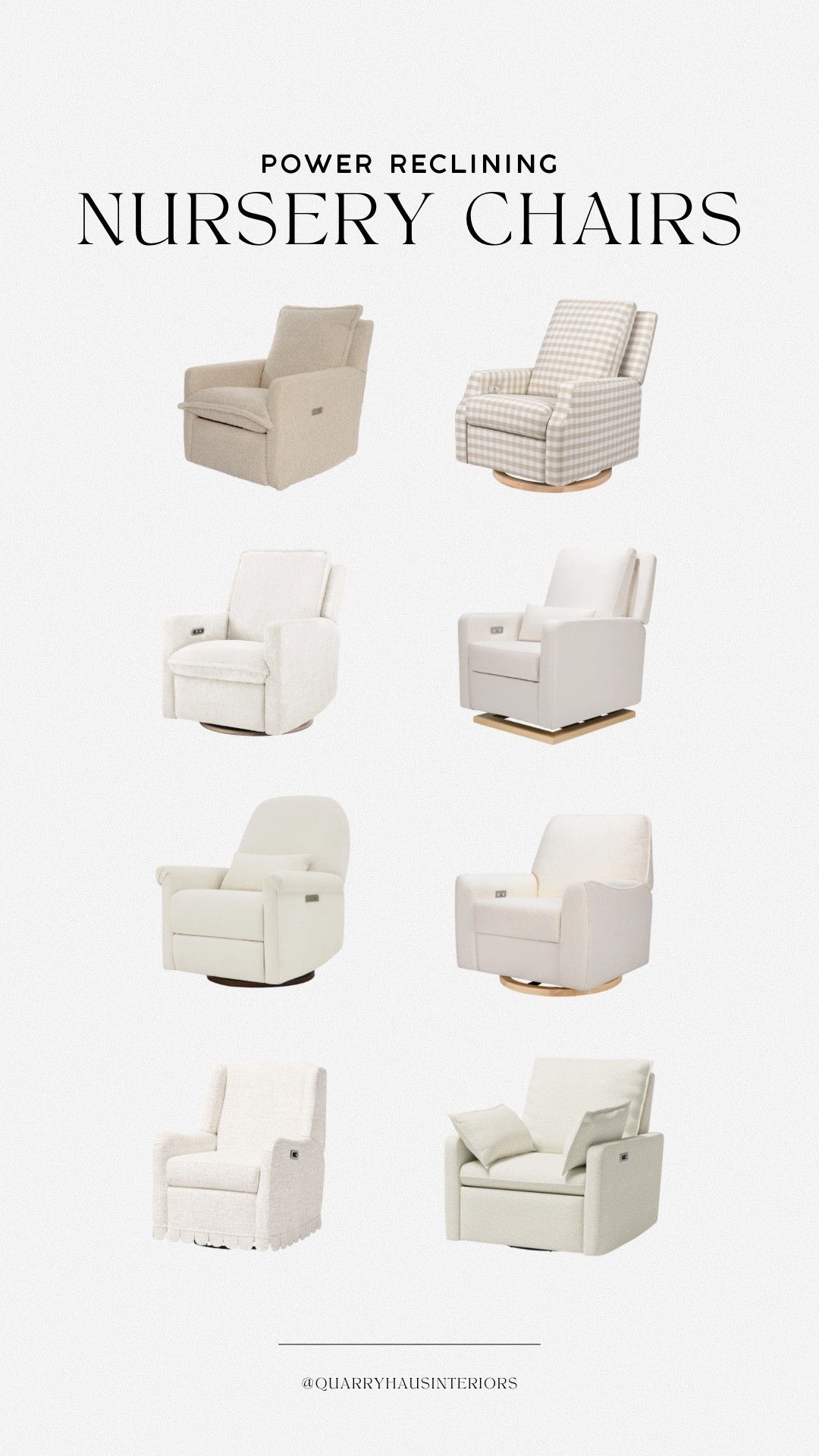 Ultra comfy nursery chairs that come with a power recline option 🙌🏼 

Baby nursery nursing swivel glider furniture 

#LTKBaby #LTKmomlife #LTKHome