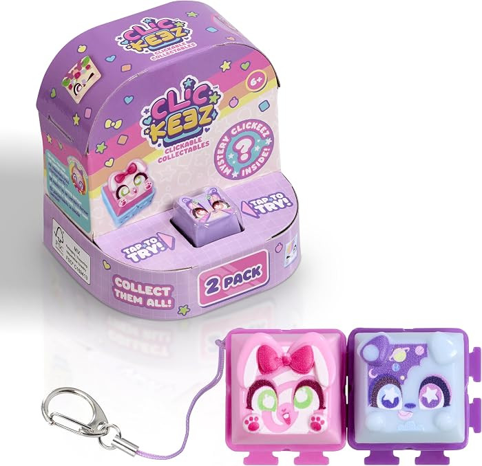 2-Pack | 2 Collectible Character Keyboard Keys Click and Clack | Create Your Own Keychain | Ages ... | Amazon (US)