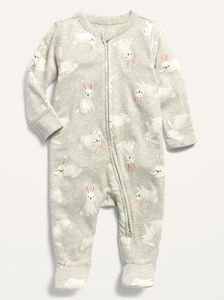 Printed Fold-Over Mitten Footed One-Piece for Baby | Old Navy (CA)