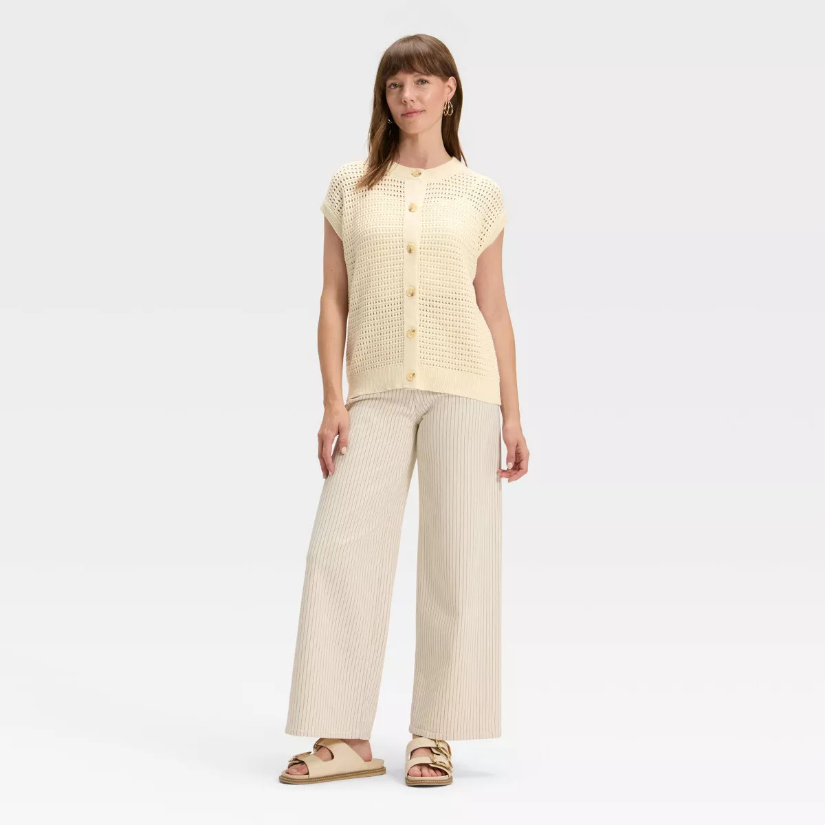 Women's Pointelle Sweater Vest - Universal Thread™ | Target