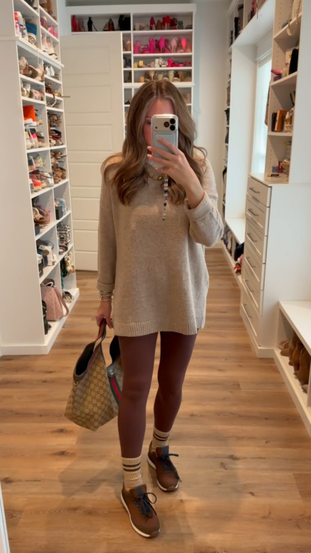 Today’s Florida winter ootd! In a small long sleeve top, medium sweater, small leggings, socks, necklace and sneakers - fits tts.

#LTKFindsUnder50 #LTKSeasonal #LTKootd