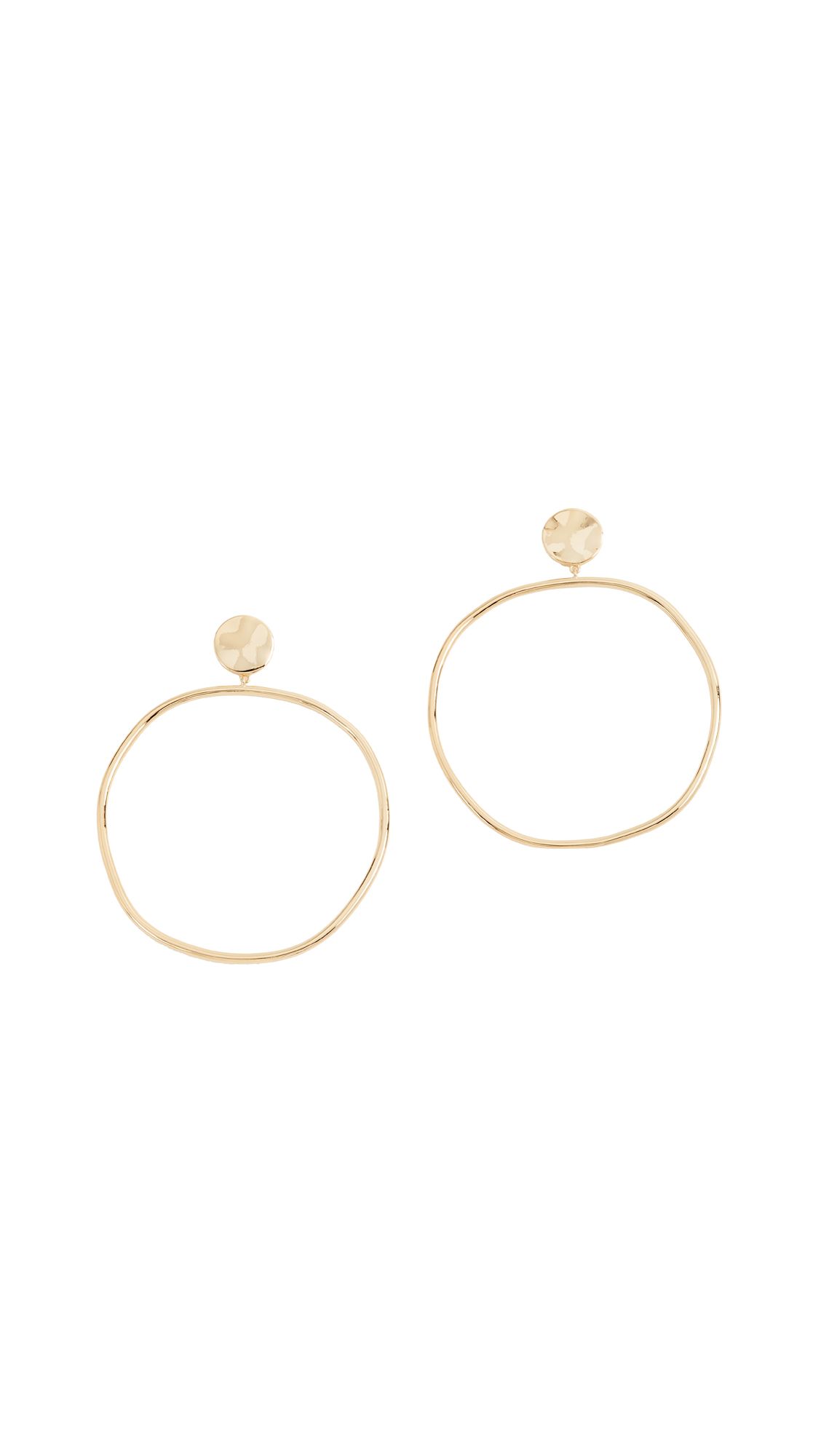 Gorjana Chloe Drop Hoop Earrings | Shopbop