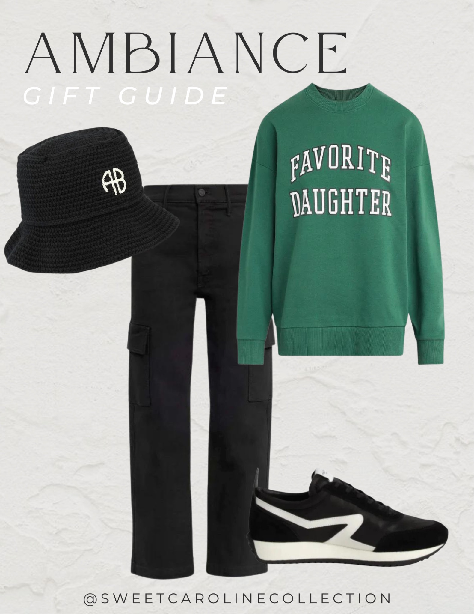 @shopambiance gift guide 🤍🎄
@ambiancepaso 

Joggers, gift guide, sweatshirt, sneakers, tennis shoes, mothers, vest, Apparis, rag and bone, perfect white tee, favorite daughter, anine bing, Michael stars, dress, blazer, ring, sequin pants, commando, Penelope Chilvers, show me your mumu, Veronica beard, red dress, designer, luxe, high end, under 400, under 300, under 200, under 100, new arrivals, best seller, gift guide, holiday, style, fashion, gift idea, gifts for her, cozy, workwear, holiday outfit, trendy, sale, hat, shoes, bag, pants, top, blouse, joggers, leggings, heels, hat, bucket hat, sweet Caroline collection 

#shopambiance

#LTKSeasonal #LTKGiftGuide #LTKHoliday