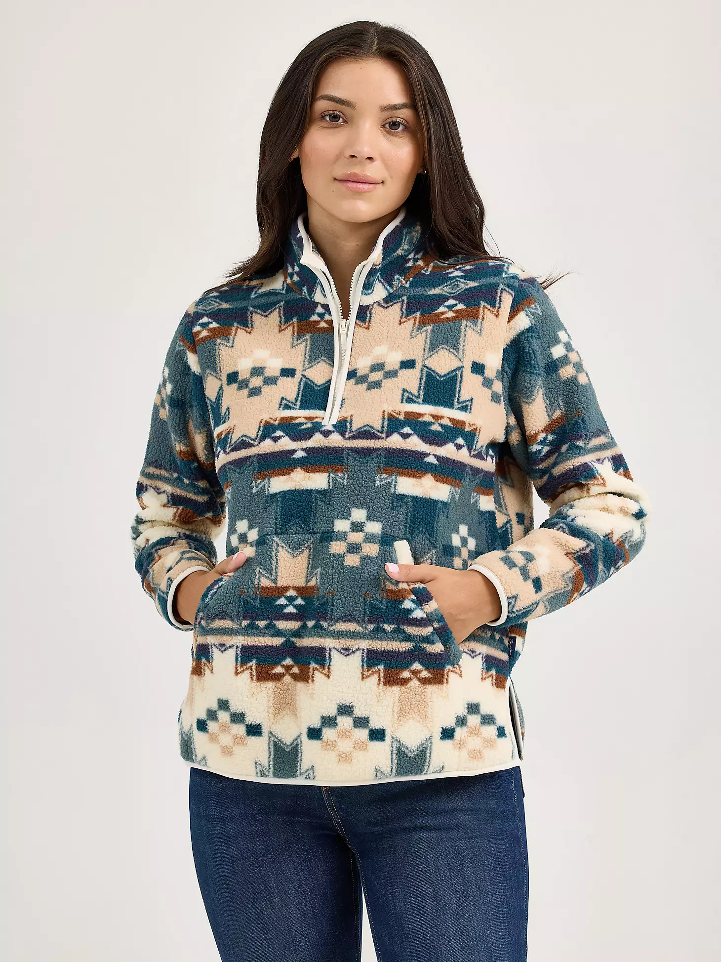 Women's Wrangler Retro® Quarter-Zip Sherpa Pullover | Wrangler