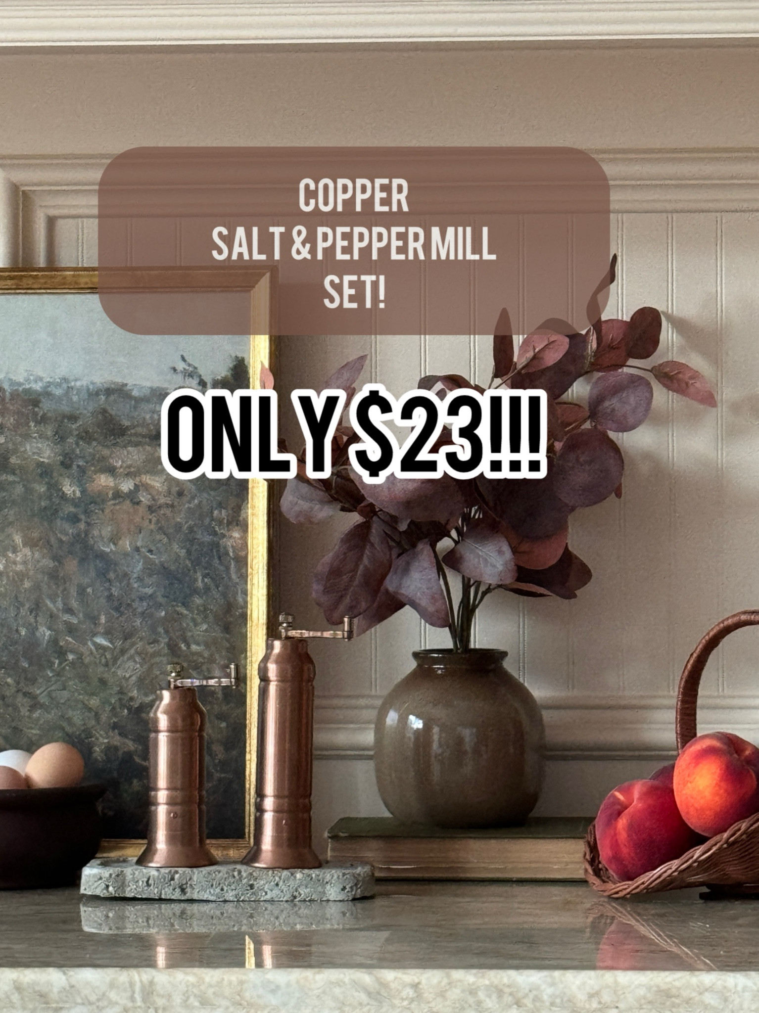 I can’t believe this gorgeous copper salt and pepper mill set is only $23!!! Run!! 

#LTKFindsUnder50 #LTKFallSale #LTKSeasonal