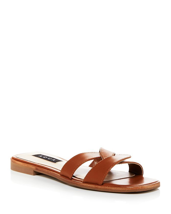 AQUA Women's Kelly Cross Strap Slide Sandals - 100% Exclusive Back to Results -  Shoes - Blooming... | Bloomingdale's (US)