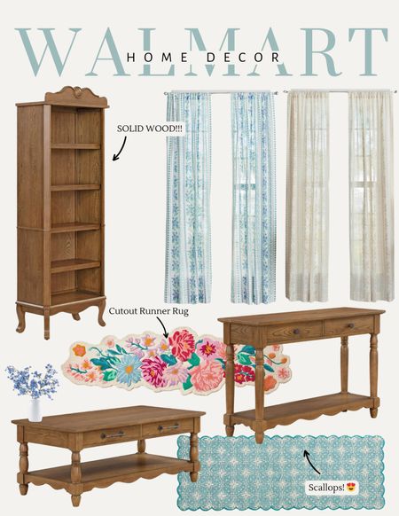 Y’all! These @walmart home finds are crazy good deals 😍 the furniture is SOLID WOOD! 
And just go ahead and give me all the scallops!!! 

#walmartfinds #walmarthomedecor