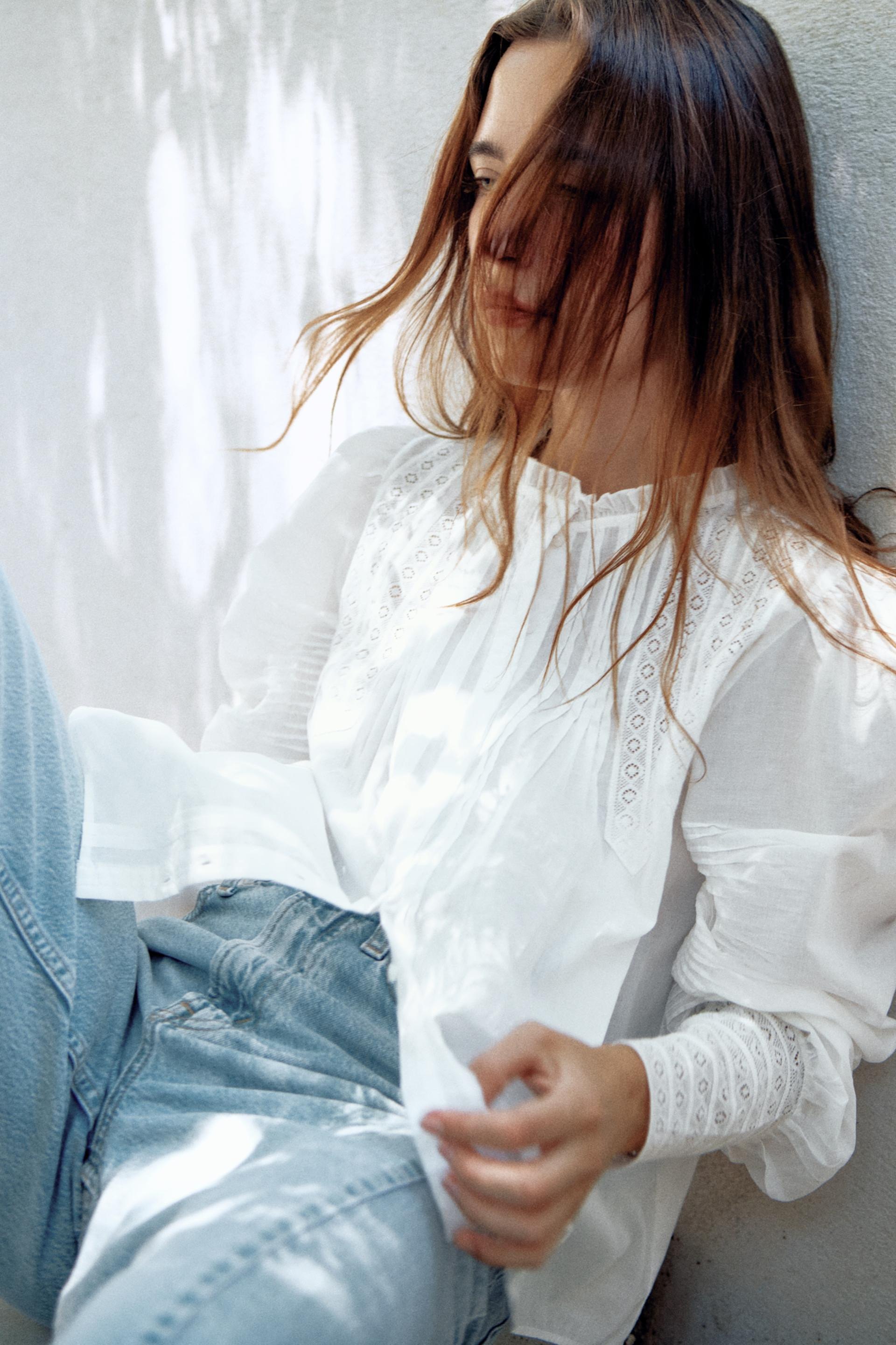 Zara - Zw Collection Romantic Shirt - White - Xs - Woman | Zara UK