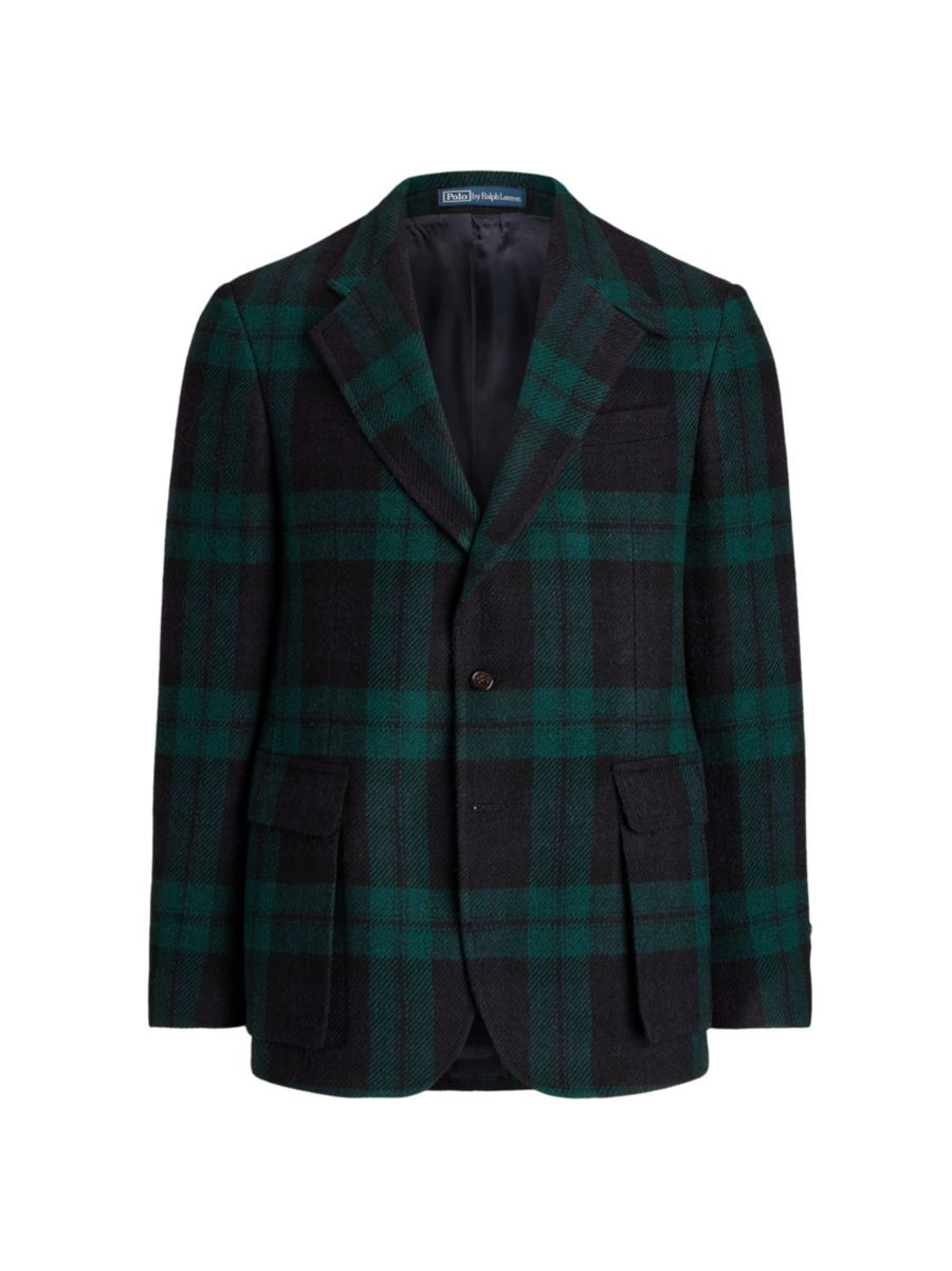 Blackwatch Plaid Wool Single-Breasted Sport Coat | Saks Fifth Avenue