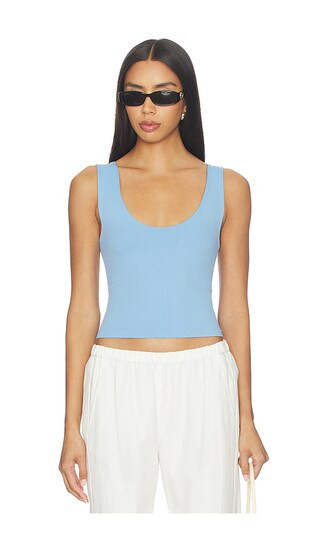 Free People Clean Lines Muscle Tank in Blue. - size XS/S | Revolve Clothing (Global)
