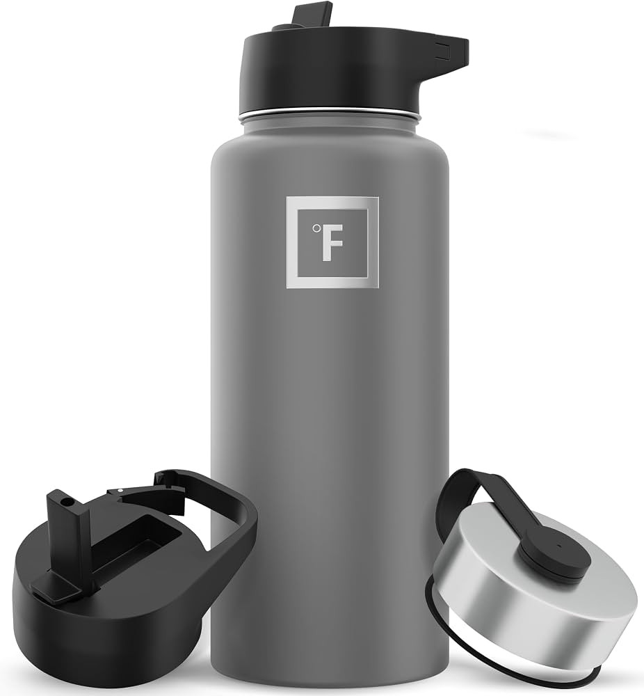 IRON °FLASK Camping & Hiking Hydration Flask with 3 Lids - Stainless Steel, Double Walled & Vacu... | Amazon (US)