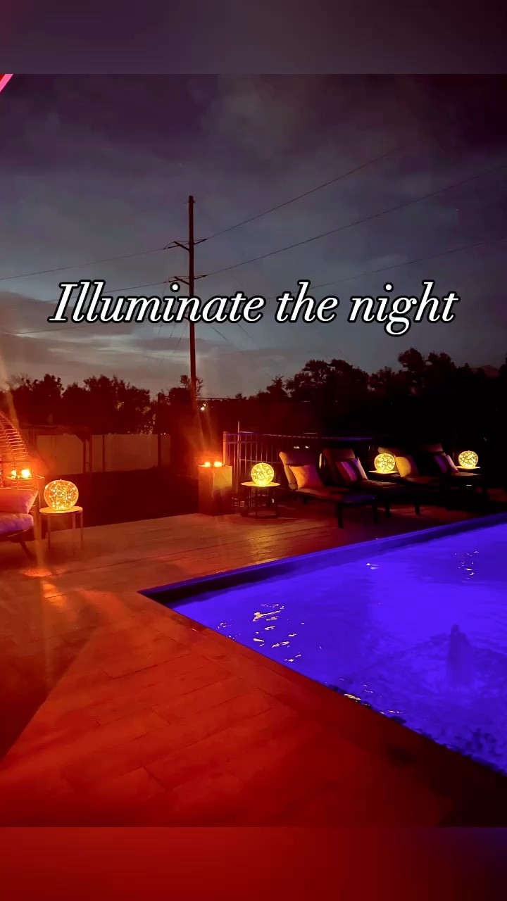 These gorgeous solar ball lights have so many uses.  I love to use them as side table decorations. They create such a beautiful ambiance to a patio, pool and hot tub.  They are a lot of fun for night parties or gatherings.  They charge during the day and turn on automatically at night.  

#LTKhome #LTKfindsunder50 #LTKGiftGuide