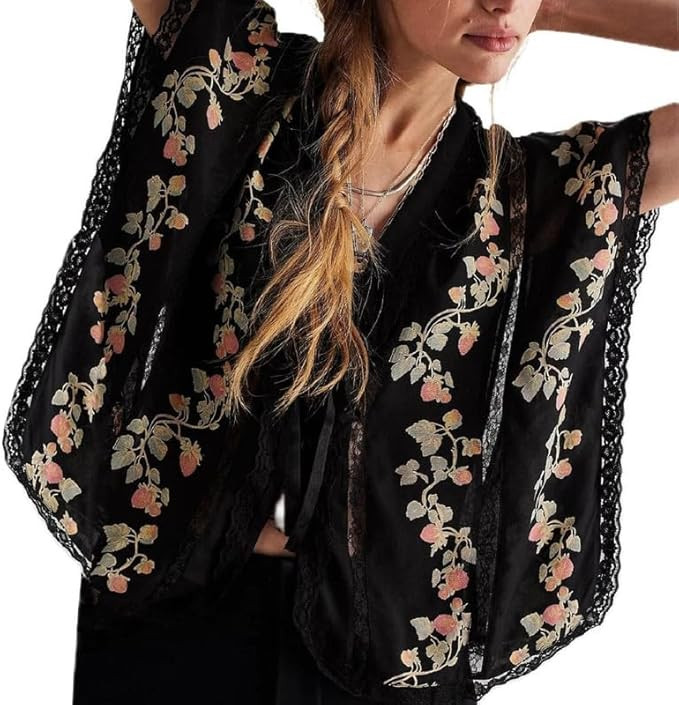 Women Lace Trim Button Up Shirt Y2k Open Tie Front Tank Top Cute Semi Sheer Chiffon Ruffle Tops S... | Amazon (US)