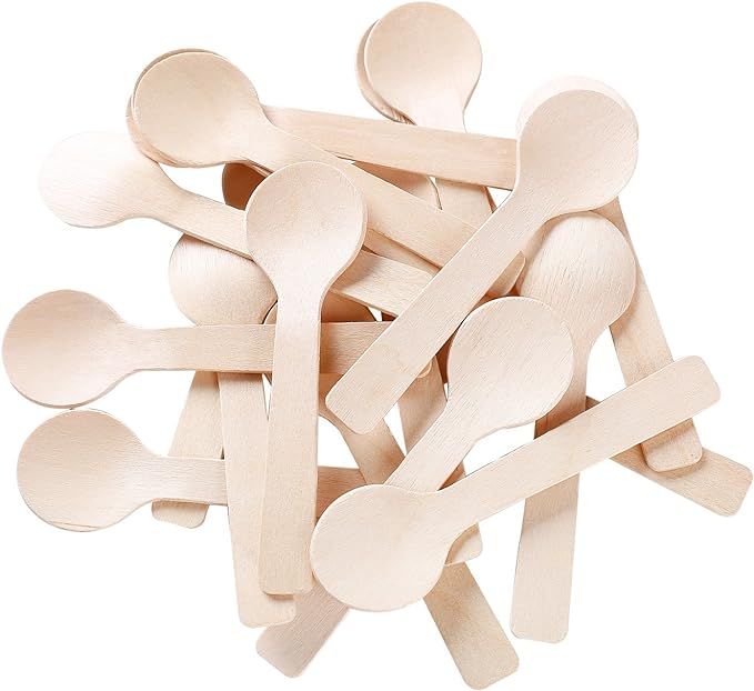 Gmark 4" Mini Wooden Spoons 200 ct, Biodegradable Compostable Birchwood (200pcs/bag) GM1042 | Amazon (US)