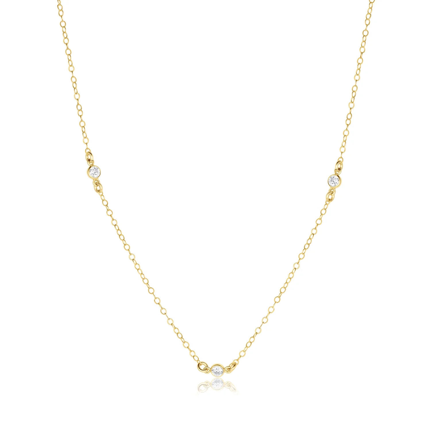 Birthstone Station Necklace | Set & Stones