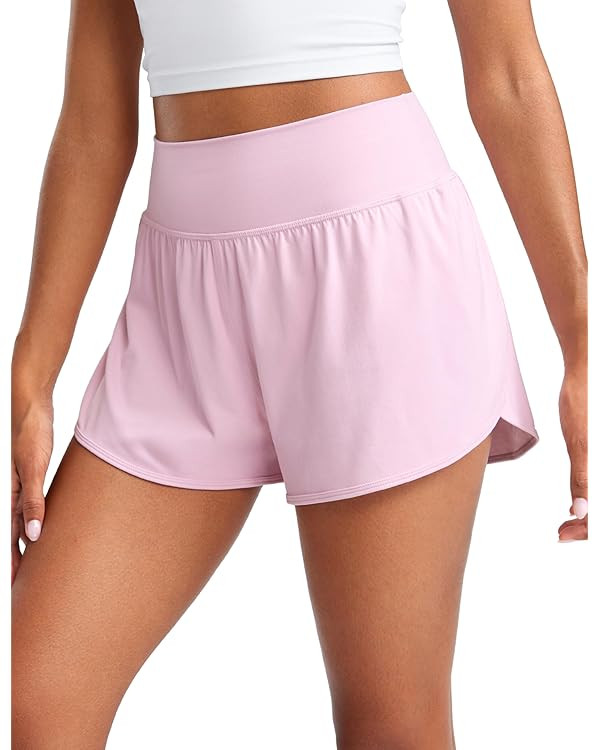 CRZ YOGA Butterluxe-Light High Waisted Dolphin Shorts for Women 2.5" Soft Split for Casual Lounge... | Amazon (US)