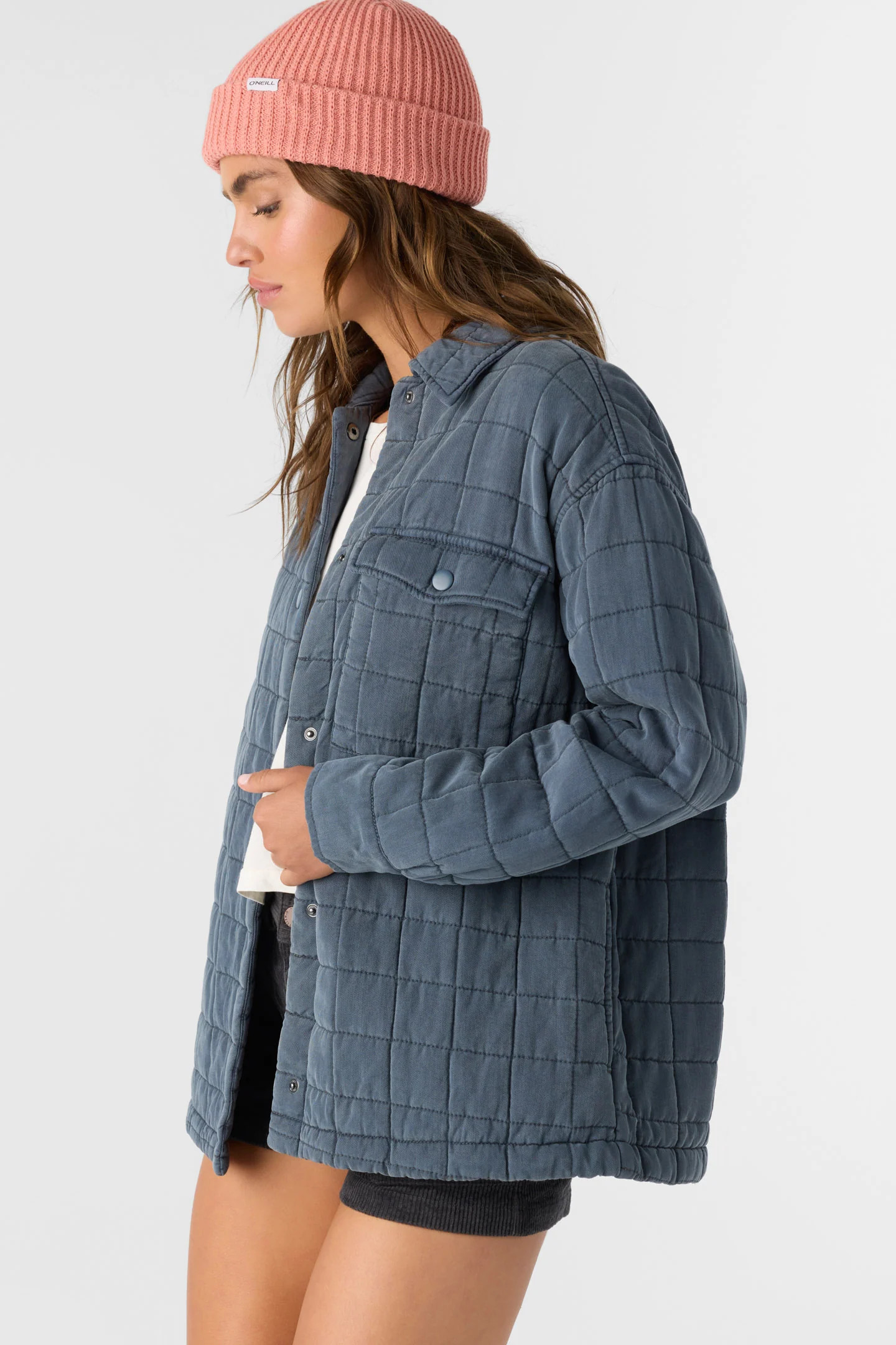 RYA QUILTED OVERSIZED FIT SNAP FRONT JACKET | O'Neill