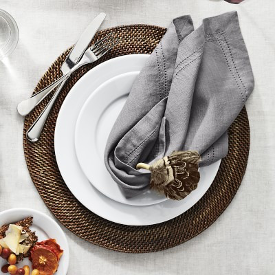 Feather Napkin Rings, Set of 4 | Williams-Sonoma