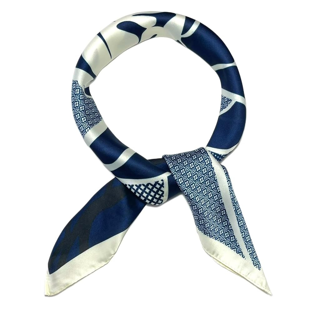 WESTEND CHOICE Square Satin silk Scarves Printed Neck Scarf 50s Retro Women Scarf Lightweight Sil... | Amazon (UK)