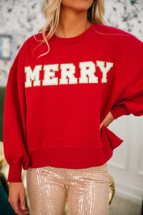 CRIMSON FEELING MERRY PULLOVER | Judith March