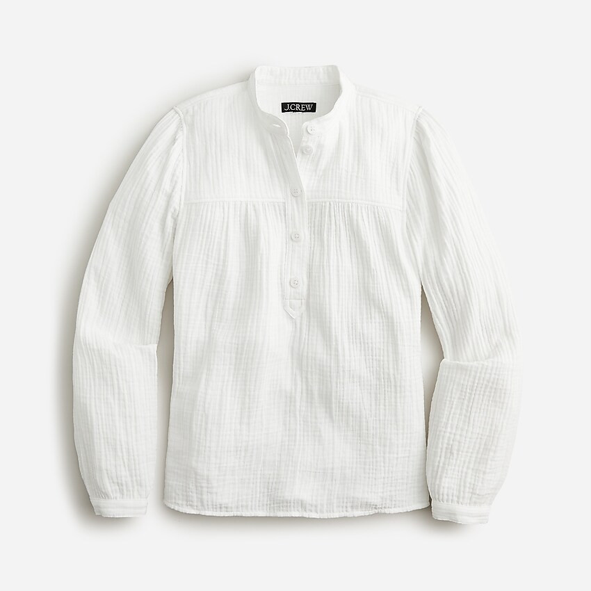 Popover shirt in soft gauze | J. Crew US