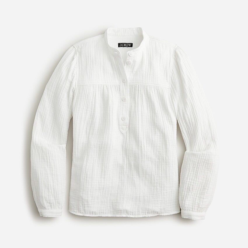 Popover shirt in soft gauze | J.Crew US