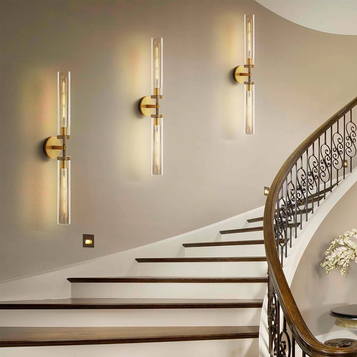 Twining 2 - Light Wallchiere Armed Sconce Gold Wall Sconces Mount Wall Lights(Including Bulbs) (S... | Wayfair North America