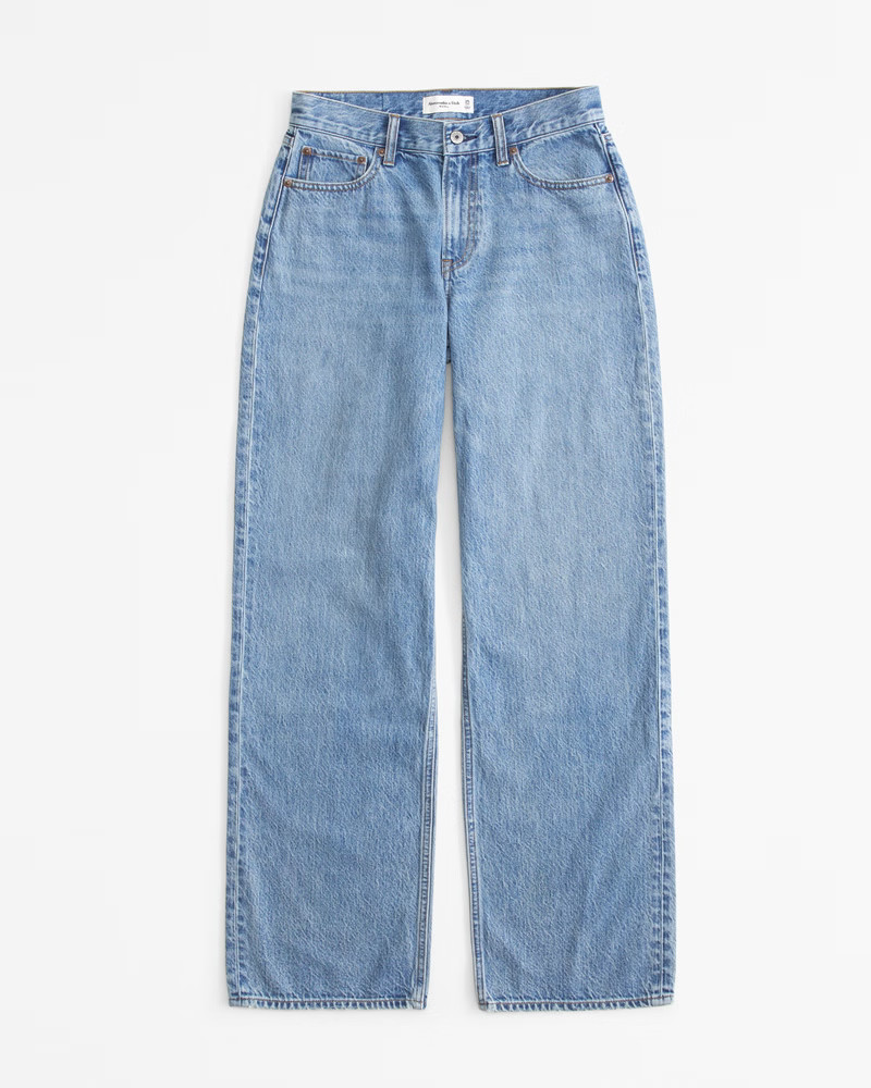 Curve Love Mid Rise Loose Jean | Abercrombie & Fitch (US)